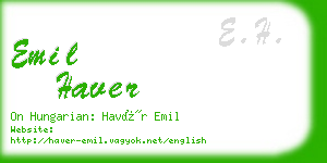 emil haver business card